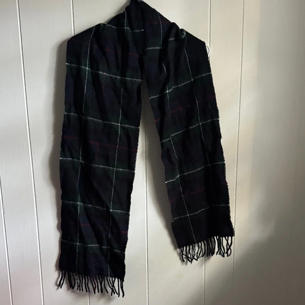 Bronte by Moon Navy, Red and Green Plaid Scarf